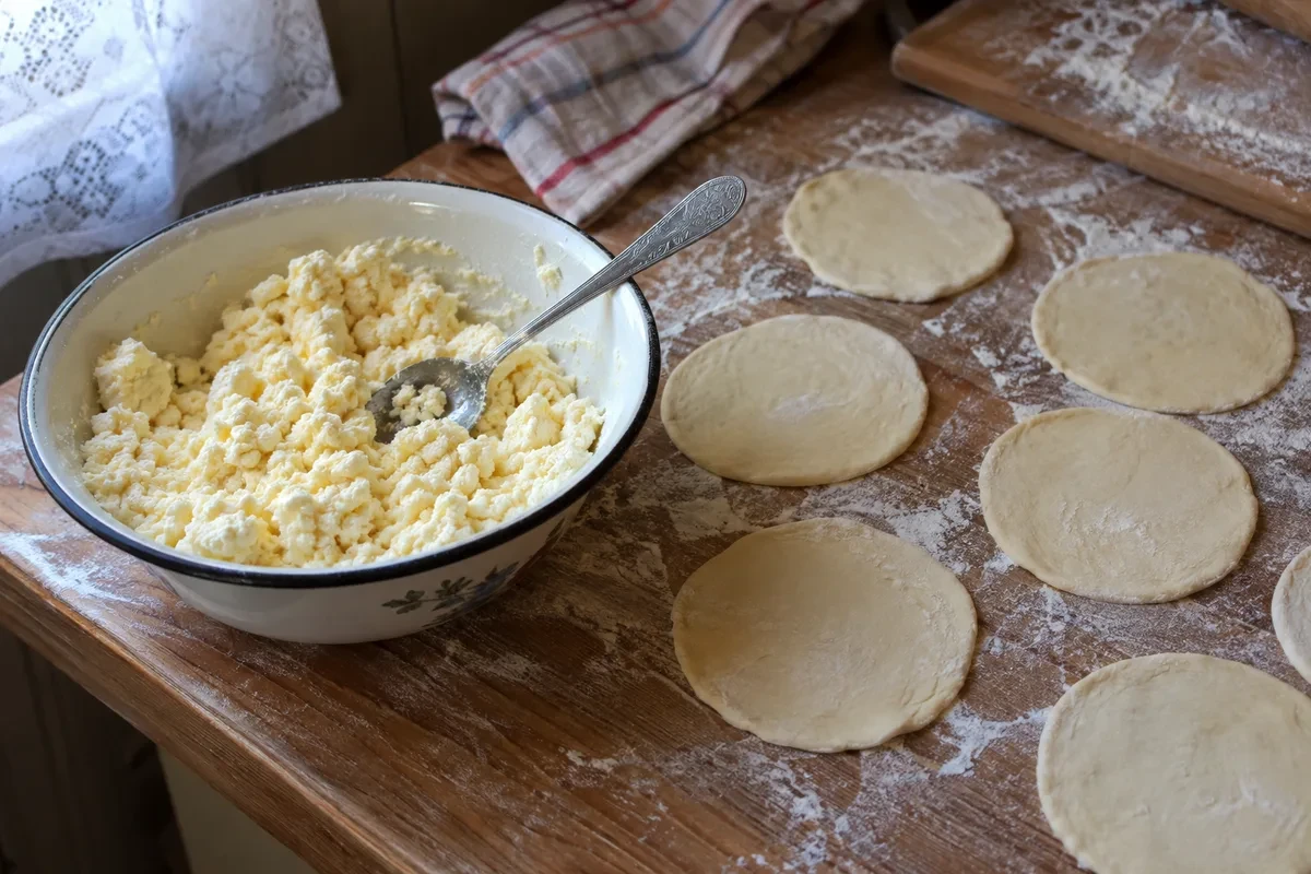 Творожная начинка с желтком и сахаром